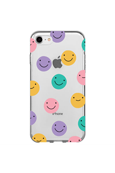 Other Apple iPhone SE 2020 Colorful smiles Transparent Silicone TPU Θήκη