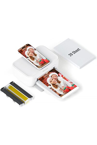 HPRT 4x6 Photo Printer, +20 Sheets&1 Ribbon, Picture Printer for iPhone, Andr...