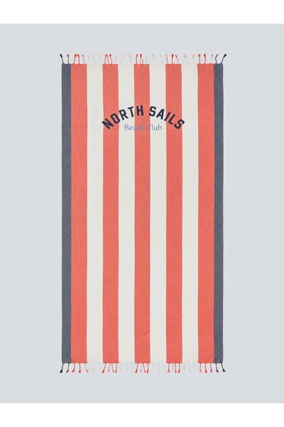 North Sails Çizgili Organik Pamuk Plaj Havlusu