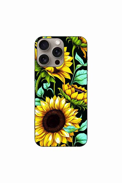 OEM Case compatible with Apple iPhone 16 Pro Max Silicon Gel Tpu Sunflower Pa...