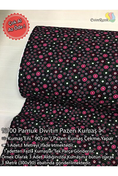 Renk Tekstil Yeni Divitin Pazen Metrelik Kumaş - Elbise - Hobi Tasarım - %100...