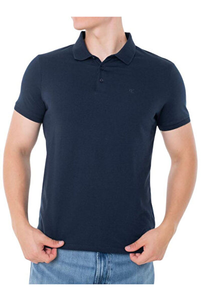 Calvin Klein Jeans SS ΚΛΑΣΙΚΟ ΠΟΛΟ ΜΟΝΟΓΡΑΜΜΟ ΣΚΟΥΡΟ ΜΠΛΕ