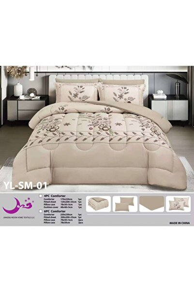 Moon Yas Summer Quilt Tufted - Double Sided Filling - 6 Pieces - Tufted Summe...