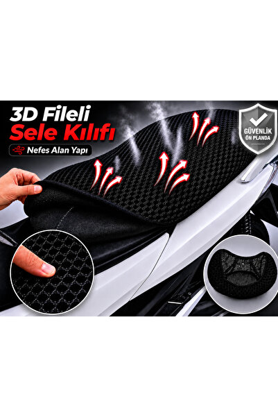 Vi Caro Husă pentru șa motocicletă Ramzey QM 250 Husă pentru șa din plasă 3D ...