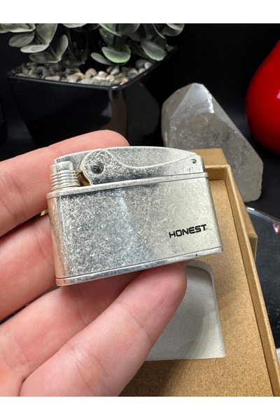 Honest Eskitme Altın Renk Klasik Benzinli Çakmak - Özel Kutulu Hediyelik Retro Çakmak