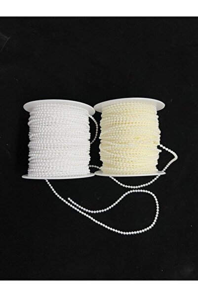 OEM Plastic Pearl Beads String 0.3cm/50m White