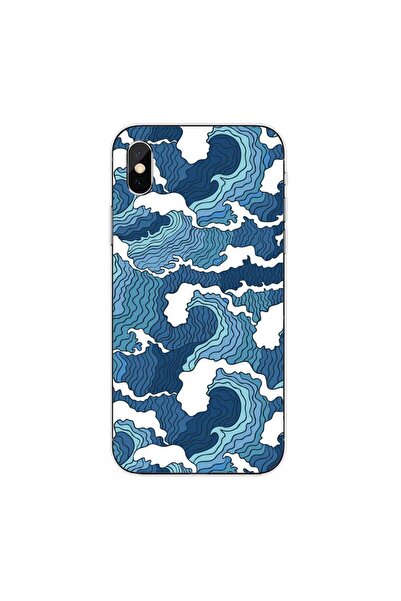 OEM Husa compatibila cu Apple iPhone XS Max Silicon Gel Tpu Model Crazy Waves