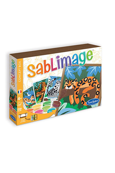 Sentosphere Творчески комплект с цветен пясък - Sablimage Feline Animals -