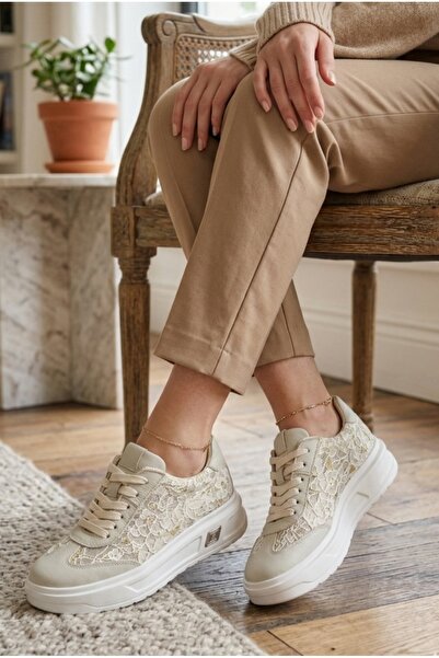TREND Kadın Günlük Hakiki Deri Sneaker Kaydırmaz Taban Esnek Rahat Ortopedik ...