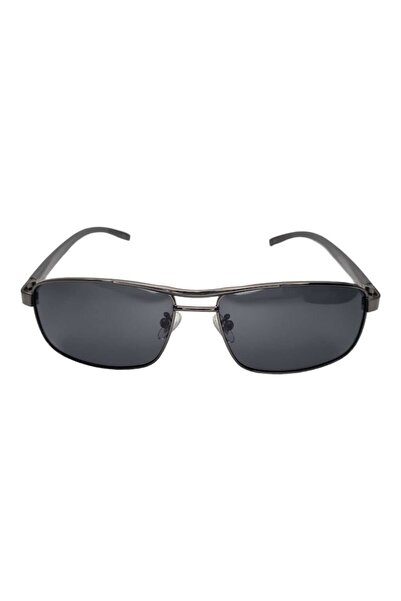 Tia Accesorii Ochelari de soare polarizați, model dreptunghiular, rame din aluminiu, P1608C3, gri