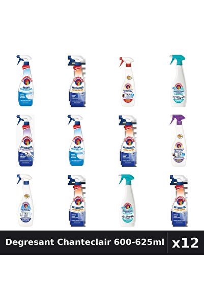 Chanteclair Set 12 Degresant Universal 600-625ml - 7 Arome, Anticalcar, Bicar...