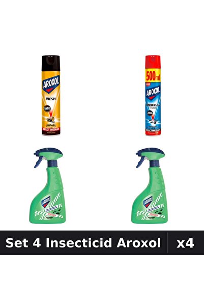 Aroxol Set 4 Produse Anti-Insecte - Spray Insecticid