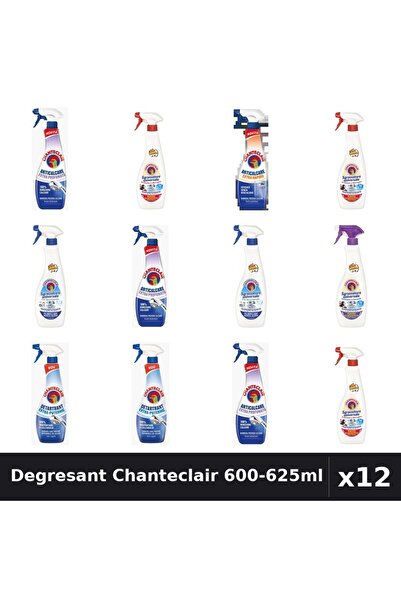 Chanteclair Set 12 Degresant Universal 600-625ml - 6 Arome, Anticalcar, Detar...