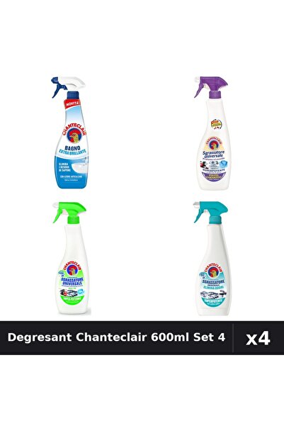 Chanteclair Set 4 Degresant Universal 600ml - Lavanda, Lămâie, Anti-Miros, An...