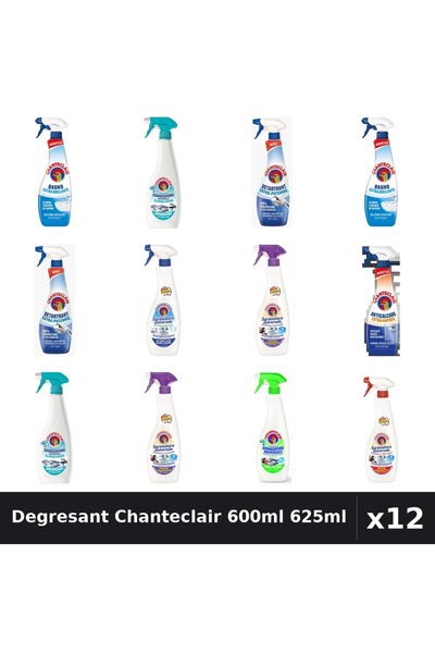 Chanteclair Set 12 Degresant Universal 600ml 625ml - 8 Arome, Anticalcar, Det...