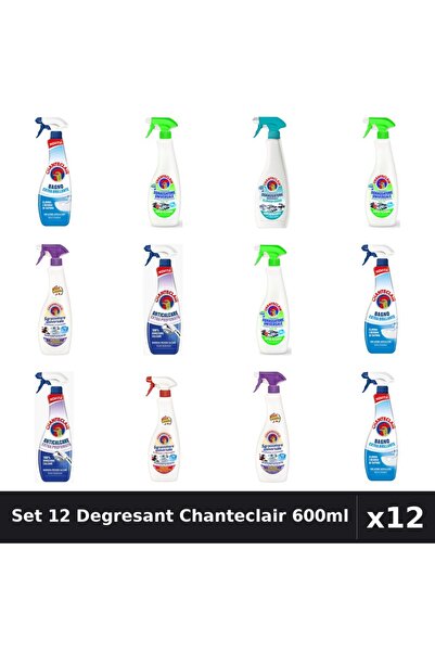Chanteclair Set 12 Degresant Universal 600ml - Anti-Miros, Extra Parfumat, Ex...