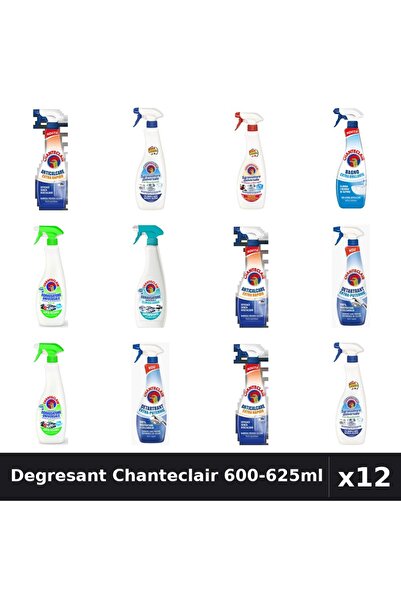 Chanteclair Set 12 Degresant Universal 600-625ml - 7 Arome Asortate Curatenie