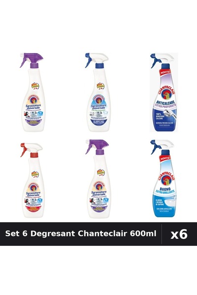 Chanteclair Set 6 Degresant Universal 600ml - Bicarbonat, Extra Parfumat, Ext...