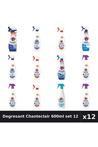 Chanteclair Set 12 Degresant Universal 600-625ml - 7 Arome, Anticalcar, Detar...