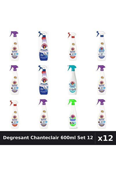 Chanteclair Set 12 Degresant Universal 600ml - 7 Arome Asortate - Curatenie Casa