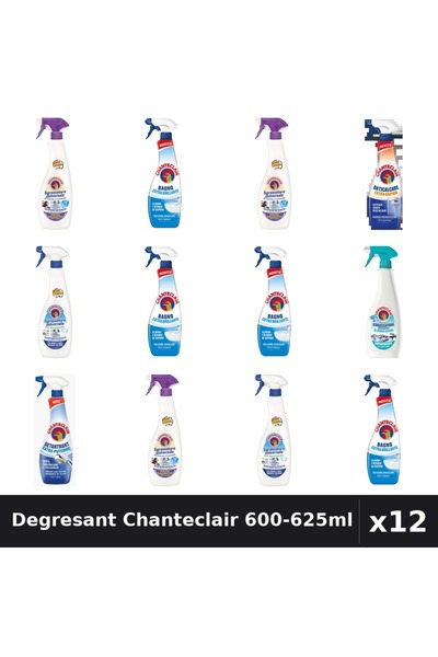 Chanteclair Set 12 Degresant Universal 600-625ml - 7 Arome, Anticalcar, Detar...