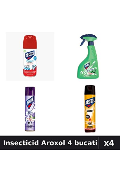 Aroxol Set 4 Spray Insecticid 100ml 250ml 400ml - Anti Insecte Eficient