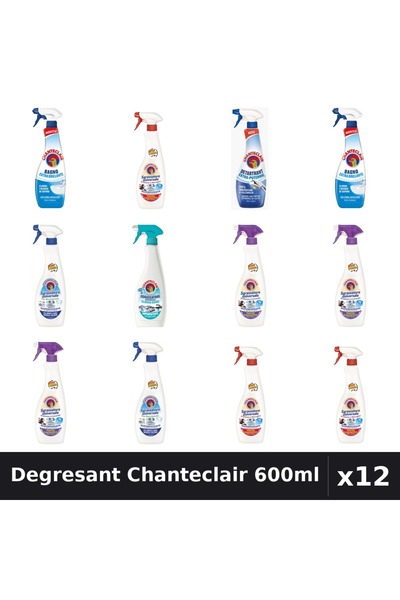 Chanteclair Set 12 Degresant Universal 600-625ml - 7 Arome, Anticalcar, Detar...