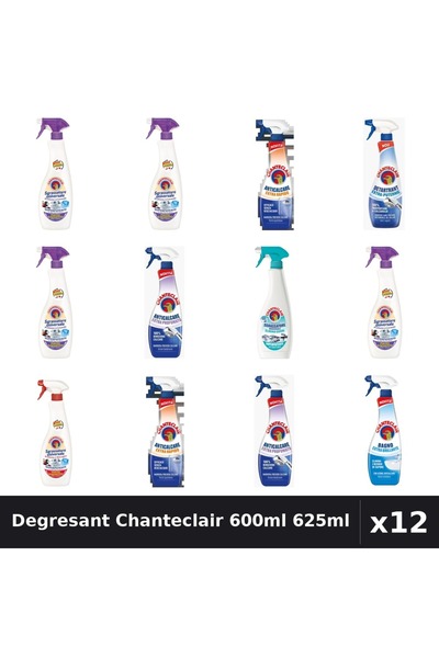 Chanteclair Set 12 Degresant Universal 600ml-625ml - Lavanda, Mosc, Anticalca...