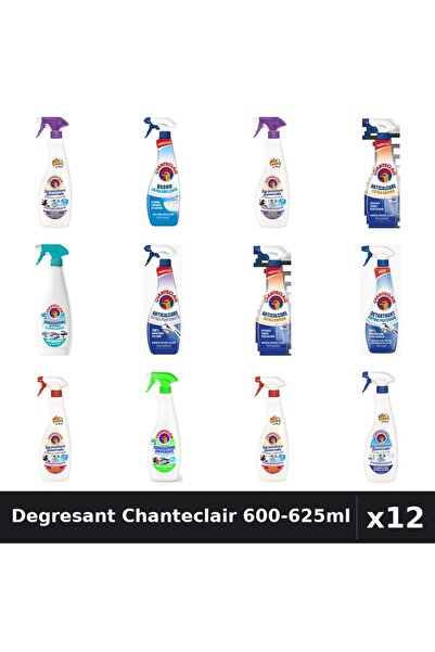 Chanteclair Set 12 Degresant Universal 600-625ml - 9 Arome Asortate - Curaten...