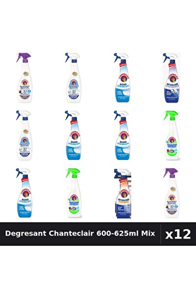 Chanteclair Set 12 Degresant Universal și Anticalcar 600-625ml - 6 Arome