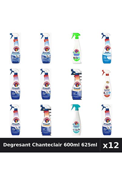 Chanteclair Set 12 Degresant Universal 600ml 625ml - 7 Arome, Detartrant, Ant...