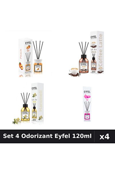 Eyfel Set 4 Odorizante Camera Betisoare, Bubble Gum, Cafea, Mana Maicii Domnu...