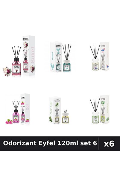 Eyfel Set 6 Odorizante Camera Betisoare - Angel, Bouquet, Orhidee, Trandafir,...