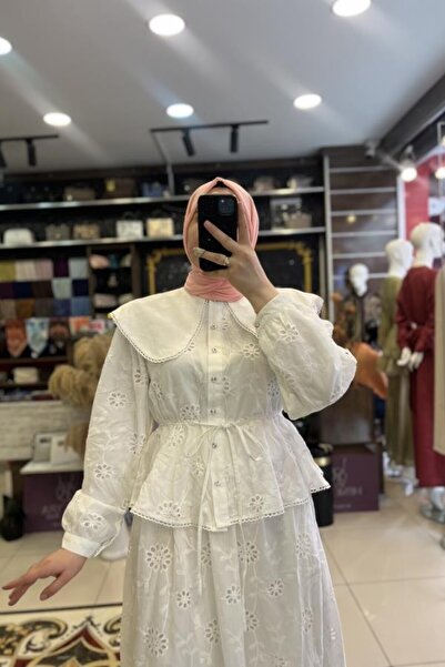 HÜMEYRA BUTİK Baby Collared Lace Skirt Set