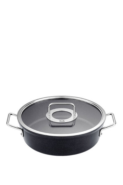 Fissler Adamant Cam Kapaklı Alüminyum Kısa Tencere 28 cm
