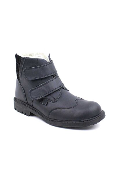 tino Children's fur-lined boots, made of natural Leather 3190-BLACK/A