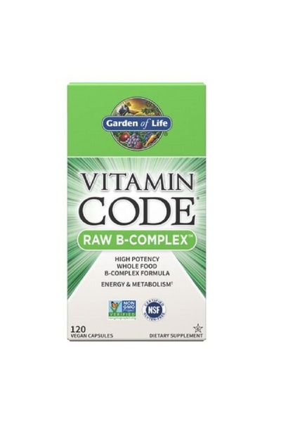 GARDEN OF LIFE Raw B-Complex Vitamin Code 120 Capsules -