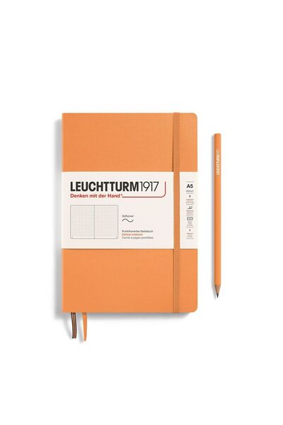 Leuchtturm Σημειωματάριο Α5 με τελείες και εύκαμπτο ροδακινί εξώφυλλο