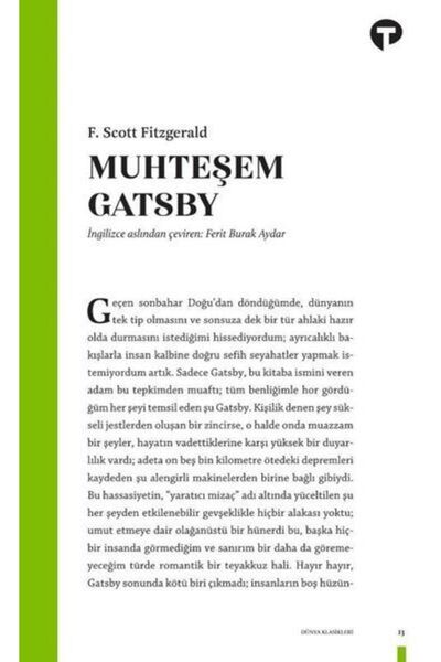 Turkuvaz Kitap Muhteşem Gatsby