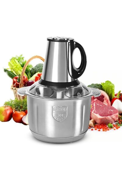 Diason 5L Electric Food Processor - 500W Mini Chopper With 3-Speed, 5-Edge Bl...