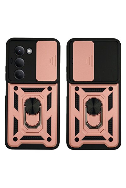 Sonique Θήκη Ring Armor CamPro για Xiaomi Redmi 15 4G / Redmi 15 5G Ροζ Χρυσό