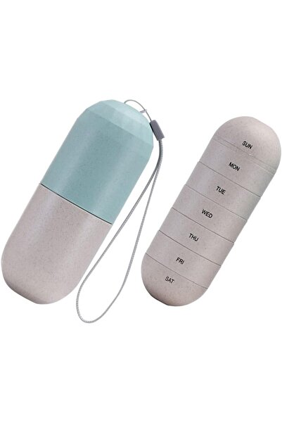 Arabest Weekly Pill Organizer,Stackable Eco-Friendly Grain Fiber,7 Day Pill B...