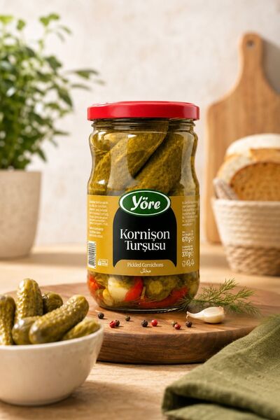 Yöre Kornişon Turşusu 650 gr (süzme 380 gr)