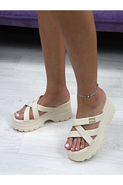 Tonii Women's Slipper , with high platform and wide straps, ST206