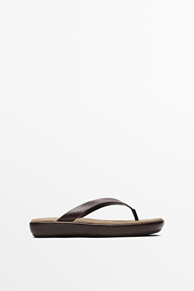 Massimo Dutti Deri platform sandalet