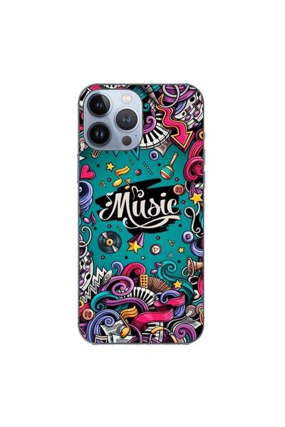 OEM Калъф, съвместим с Apple iPhone 13 Pro Max, силиконов гел TPU, с шарка По...