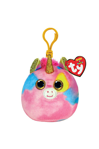TY Squishy Beanies Fantasia Χνουδωτό Μπρελόκ Μονόκερος Πολύχρωμο