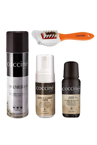 Coccine Set ingrijire incaltaminte, Coccine, 4 bucati, Pentru piele intoarsa ...