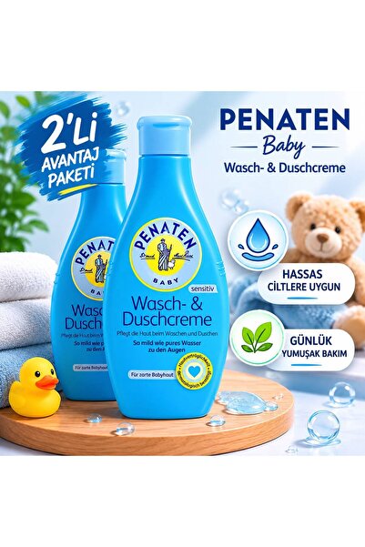 Penaten Baby Hassas Ciltler İçin Saç ve Vücut Şampuanı 400 ml x 2 Adet
