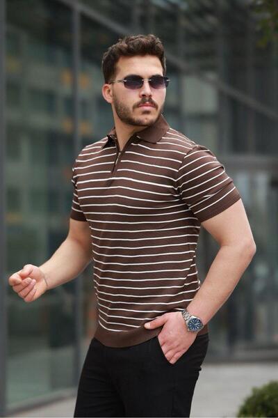 HA-KA GİYİM Men's Polyamide Knitted Polo Collar Zippered Regular Comfortable ...